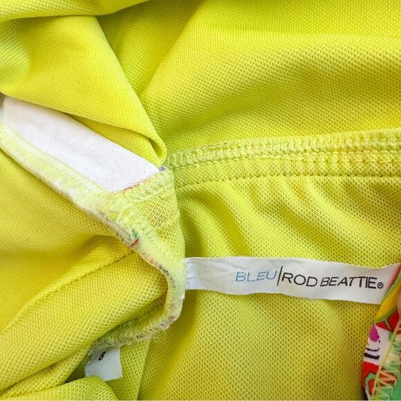 Bleu Rod Beattie One Piece Swimsuit SIZE 8 Bohemian Paisley High Neck Keyhole - Picture 4 of 5